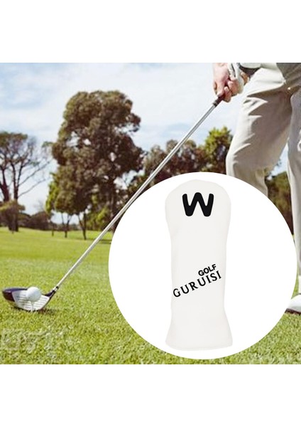 Su Geçirmez Golf Ahşap Kafa Kapak 1 3/5 Ut Atıcı Kollu Fairway Headcover Beyaz 3 35 x 12 cm. (Yurt Dışından) fiyatları