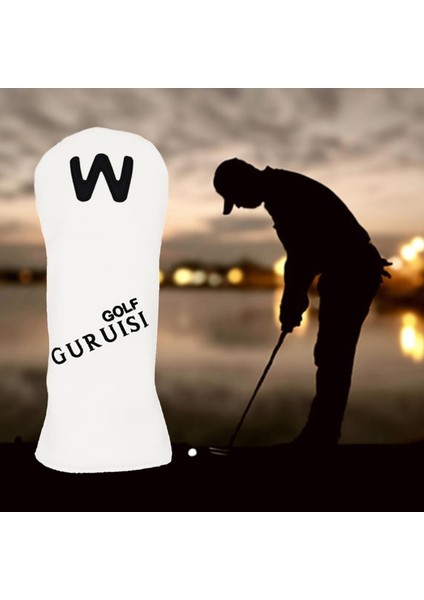 Su Geçirmez Golf Ahşap Kafa Kapak 1 3/5 Ut Atıcı Kollu Fairway Headcover Beyaz 3 35 x 12 cm. (Yurt Dışından) modelleri