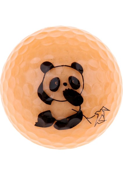 Yeni Çift Katmanlı Golf Uygulaması Topları Golf Eğitim Topları Sevimli Panda Desen Turuncu (Yurt Dışından) fiyatları
