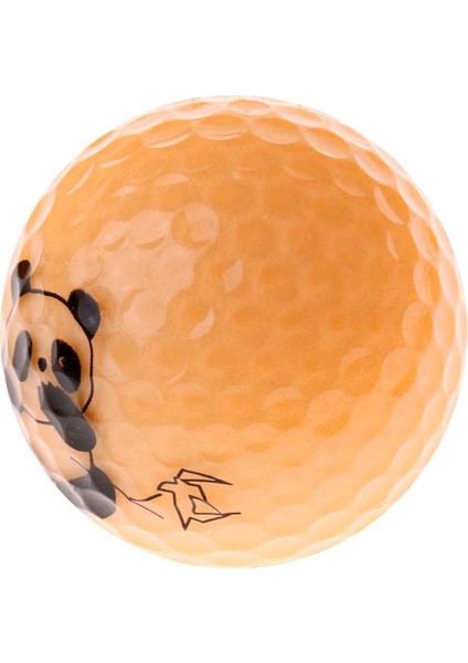 Yeni Çift Katmanlı Golf Uygulaması Topları Golf Eğitim Topları Sevimli Panda Desen Turuncu (Yurt Dışından) modelleri