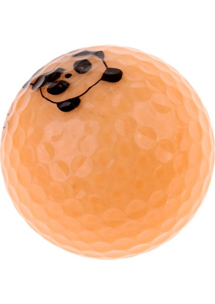 Yeni Çift Katmanlı Golf Uygulaması Topları Golf Eğitim Topları Sevimli Panda Desen Turuncu (Yurt Dışından) fırsatları
