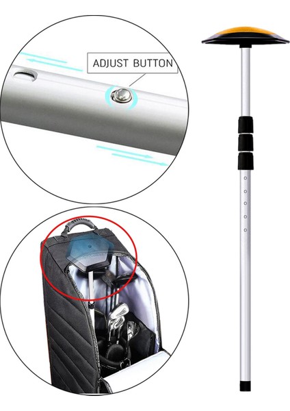Alüminyum Golf Seyahat Çantası Destek Kutup Kulübü Koruyucu Standı Sert Kol Turuncu (Yurt Dışından) fırsatları