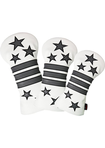 Dayanıklı Golf Ahşap Kafa Kapak Sürücüleri Headcover Koruyucu Yıldızlar Çizilmez S M L 3 Adet (Yurt Dışından)