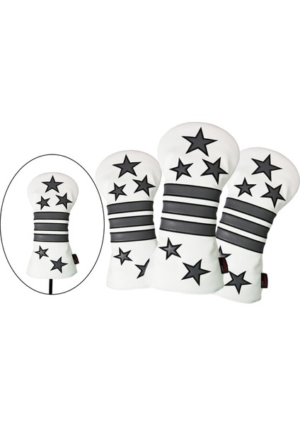 Dayanıklı Golf Ahşap Kafa Kapak Sürücüleri Headcover Koruyucu Yıldızlar Çizilmez S M L 3 Adet (Yurt Dışından) modelleri