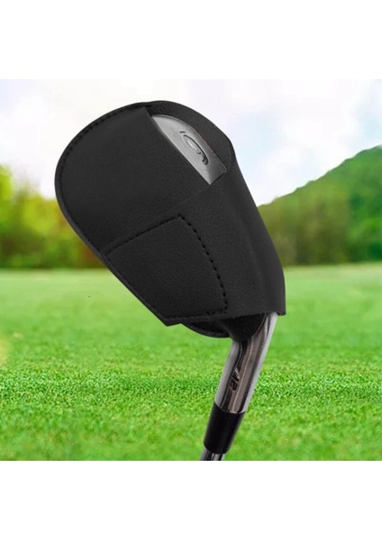 Golf Siyah İçin Koruyucu Pu Deri Golf Kulübü Kapağı ile Baş Kapak (Yurt Dışından)