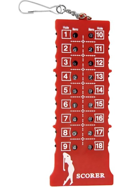 18 Delik Golf Stroke Sayacı Taşınabilir Golf Skoru Skorlama Aracı Kırmızı Çanta Etiketi (Yurt Dışından) fiyatları