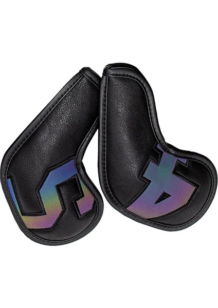 10 x Uzun Boyun Golf Kulübü Demir Kapakları 4 5 6 7 8 9 P A S x Su Geçirmez Headcover Siyah Lazer (Yurt Dışından) modelleri