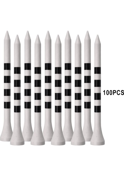 100 Bambu Golf Tees Set Uzun Dayanıklı Yüksek Performans 70 mm. Beyaz (Yurt Dışından) indirimleri