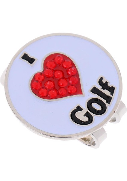 Prettyia Golf Şapka Ayrılabilir Golf Topu Marker ile Klip Kalp Desen (Yurt Dışından) modelleri