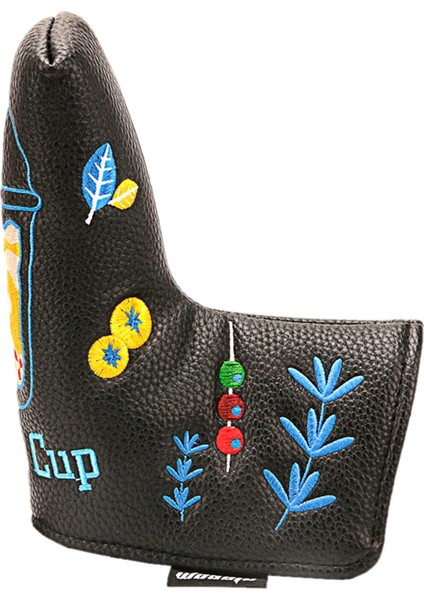 Nakış Su Geçirmez Bıçak Atıcı Headcover Golf Kulübü Başkanı Koruyucu Siyah Kapakları (Yurt Dışından)