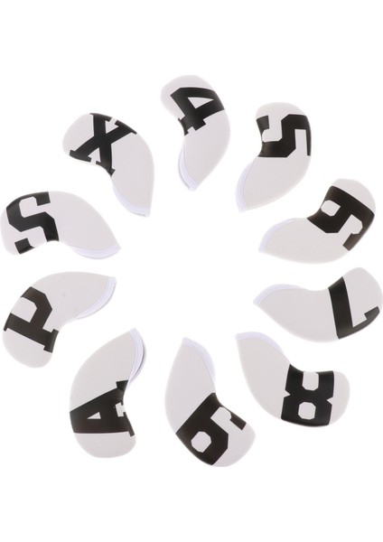 10 Adet Golf Demir Headcover 13 x 7 cm. Ütüler Başak Koruyucu Golfçü Beyaz Koruyun (Yurt Dışından) fiyatları