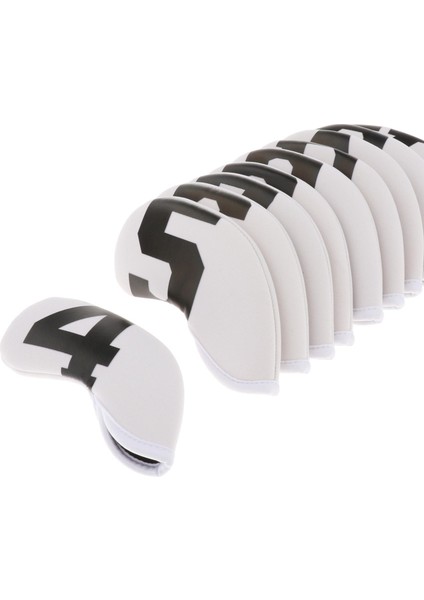 10 Adet Golf Demir Headcover 13 x 7 cm. Ütüler Başak Koruyucu Golfçü Beyaz Koruyun (Yurt Dışından) fırsatları