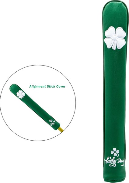 Şanslı Yaprak Işlemeli Golf Hizalama Çubuk Kapağı Iyi Yapılmış Kasa Başlık Yeşil (Yurt Dışından) indirimleri