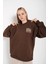 Kadın Arid Mountain Baskılı Oversize Sweatshirt 4