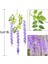 12 Parça Yapay Ipek Wisteria Çiçek Asılı Ipek Asma Rattan Sahte Çalı Çiçek Ev Partisi Için Düğün Bahçe Açık Yeşillik Dekorasyon 3.67 Feet (Mor) 3