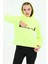 Kapüşonlu Kadın Neon Sarı Sweatshirt 4