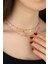 Sarkık Pullu Taşlı 2’li Gümüş Choker Kolye 4