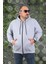 Mocgrande Büyük Beden Unisex Kapüşonlu 3ip Sweat 11701 Gri Melanj 1