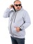 Mocgrande Büyük Beden Unisex Kapüşonlu 3ip Sweat 11701 Gri Melanj 2