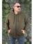 Mocgrande Büyük Beden Unisex Kapüşonlu 3ip Sweat 11701 Hakı 1