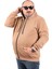 Mocgrande Büyük Beden Unisex Kapüşonlu 3ip Sweat 11701 S.kahve 2