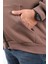 Büyük Beden Unisex Kapüşonlu 3ip Sweat 11701 Taba 2