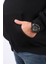 Büyük Beden Unisex Kapüşonlu 3ip Sweat 11701 Siyah 4