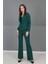 Mini Ceket & İspanyol Paça Pantolon Takım-Zümrüt 1