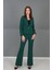 Mini Ceket & İspanyol Paça Pantolon Takım-Zümrüt 3