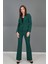 Mini Ceket & İspanyol Paça Pantolon Takım-Zümrüt 5