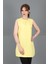 Sıfır Yaka Kolsuz Bluz-Sarı 3