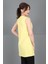 Sıfır Yaka Kolsuz Bluz-Sarı 4