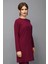Sıfır Yaka Uzun Kol Bluz- Bordo 1