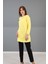 Sıfır Yaka Uzun Kol Bluz-Sarı 2