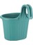 2 Adet 3 Litre Yeşil Askılı Balkon Küpeşte Saksısı Seti Plastik Askı Saksı Set Tombik No1 4