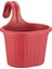 3 Litre Kırmızı Askılı Balkon Saksısı Dekoratif Plastik Saksı Tombik No1 1