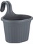 3 Litre Antrasit Gri Askılı Balkon Saksısı Dekoratif Plastik Saksı Tombik No1 1