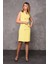 Erkek Yaka Kuruvaze Elbise-Sarı 3