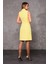 Erkek Yaka Kuruvaze Elbise-Sarı 5