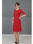 Kokteyl Kısa Kol Elbise-Kırmızı 1