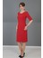 Kokteyl Kısa Kol Elbise-Kırmızı 3