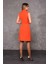 Erkek Yaka Kuruvaze Elbise-Turuncu 5
