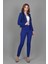 Şeritli Mini Ceket & Boru Paça Pantolon Takım-Saks 5