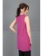 Sıfır Yaka Kolsuz Bluz-Fuşya 4