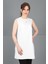 Sıfır Yaka Kolsuz Bluz- Beyaz 3