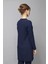 Sıfır Yaka Uzun Kol Bluz- Lacivert 4