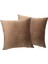2x Yumuşak Atmak Yastık Dekoratif Yastık Kapakları Kanepe Ev Yatak Odası Kahverengi 1