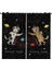 2pcs Polyester Fiber Duş Perdeleri Hotel Dekorasyon Uzay Köpeği Için Pencere Perdeleri 150X166CM 1