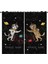 2pcs Polyester Fiber Duş Perdeleri Hotel Dekorasyon Uzay Köpeği Için Pencere Perdeleri 150X166CM 2