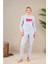 23569 Kadın Desenli Pijama Takım 1